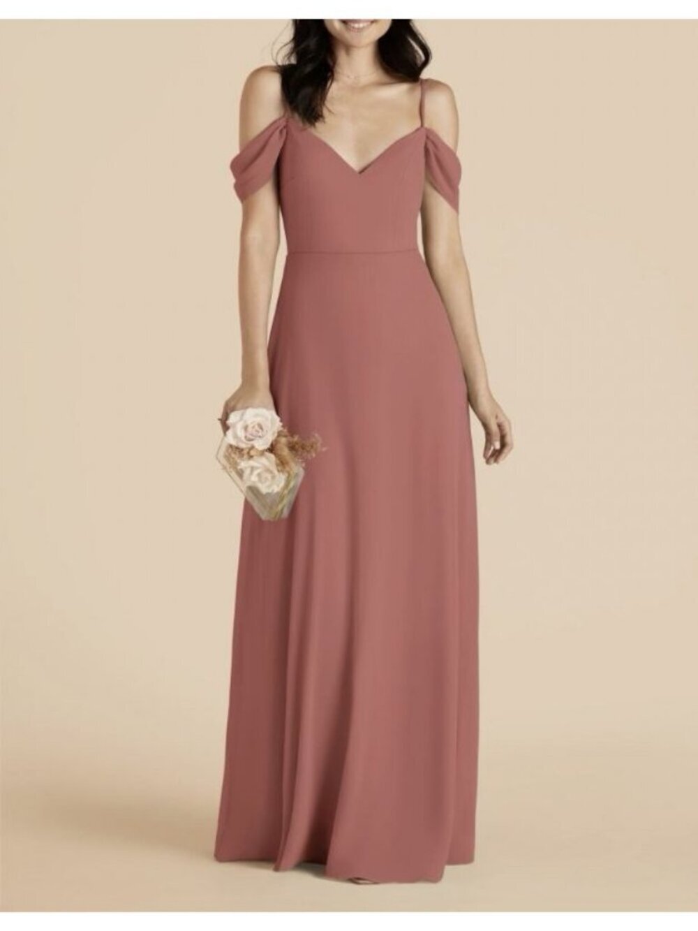 Birdy Grey Devin Convertible Dress Mulberry Small Pockets Slit Flowy Wedding